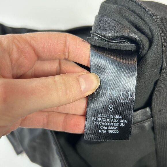 Velvet By Graham & Spencer Pants Womens Small Berdine Faux Leather Legging Black - Picture 9 of 13